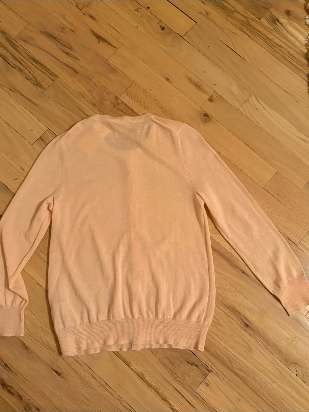 J. Crew Cashmere Peach Crewneck Button Cardigan